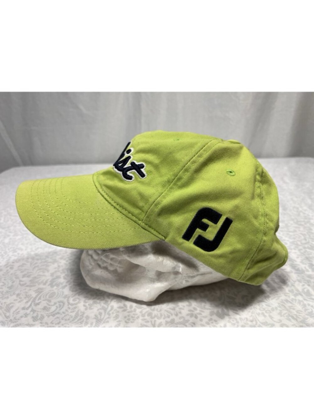 Men’s Titleist Golf Hat Lime Green Foot Joy FJ Strap Back Adjustable Cotton - Picture 3 of 11